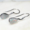 Natural Australian Solid White Opal Earrings