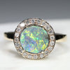 Round Opal Gold Ring