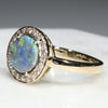 Natural Australian Boulder Opal and Diamond  Gold Ring - Size 6.25 Code - JGR773