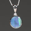 Silver and Green Opal Pendant