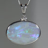 Natural Australian Solid White Opal Pendant