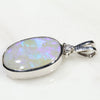 Natural Australian Opal and Diamond Silver Pendant with Silver Chain Code -SD150