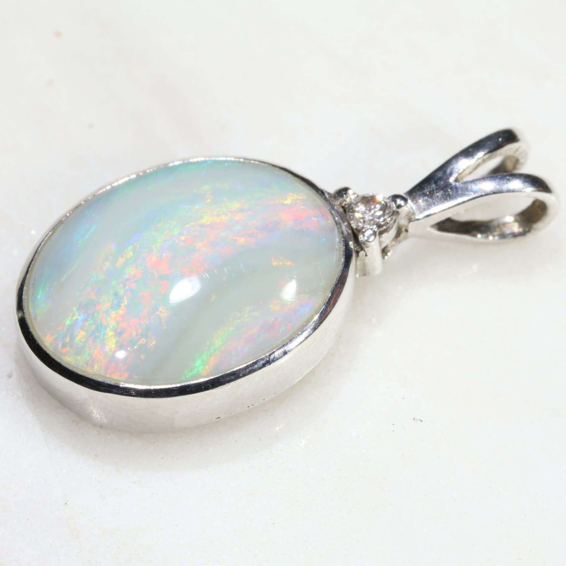 Lab-Created Opal Necklace Blue Topaz Sterling Silver | Kay