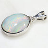 Opal Silver Pendant and Diamond