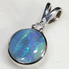 Natural Australian Boulder Opal and Diamond Silver Pendant with Silver Chain Code -SD148