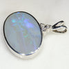 Natural Australian Opal and Diamond Silver Pendant with Silver Chain Code -SD131