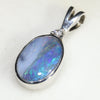 Opal Silver Pendant and Diamond