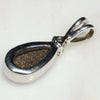 Natural Australian Boulder Opal and Diamond Silver Pendant with Silver Chain Code -SD129