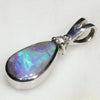 Natural Australian Boulder Opal and Diamond Silver Pendant with Silver Chain Code -SD129