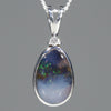 Natural Australian Boulder Opal Pendant with Diamond