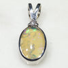 Silver Opal Pendant Top View