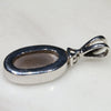 Natural Australian White Boulder Opal and Diamond Silver Pendant with Silver Chain Code -SD143