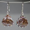 Natural Matrix Opal Silver Earrings
