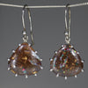 Natural Australian Matrix Opal Silver Earrings