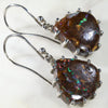 Silver Opal Earrings Side View