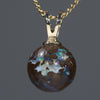 10k Gold Matrix Opal Pall Pendant