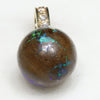 Australian Boulder Opal Matrix and Diamond  Gold Pendant Code -GPJJ0A