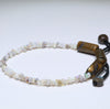 Australian White Opal Adjustable Bracelet 15.5cm Code AWB03