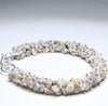 Natural Australian Opal Silver Bracelet 18.5-20cm Code AWB05