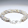 Natural Australian Opal Silver Bracelet 18.5-20cm Code AWB05