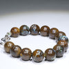 Natural Australian Boulder Opal Matrix Silver Bracelet 18cm -19cm Code BR001