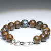 Natural Australian Boulder Opal Matrix Silver Bracelet 18cm -19cm Code BR001