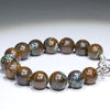 Natural Australian Boulder Opal Matrix Silver Bracelet 18cm -19cm Code BR001