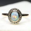 crystal opal engagement ring