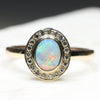 natural opal engagement ring