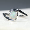 Natural Australian Boulder Opal Silver Ring - Size 6.5 Code - R192