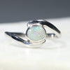 Simple Silver Opal Ring