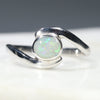 Natural Australian Boulder Opal Silver Ring - Size 6.5 Code - R192