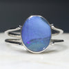 Australian Solid Boulder Opal Silver Ring - Size 9 Code R129