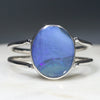 Simple Silver Opal Ring