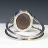 Australian Solid Boulder Opal Silver Ring - Size 9 Code R129