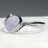 Australian Opal Silver Ring Side View