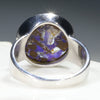 Silver Solid Opal Ring Rear View