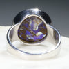 Solid Matrix Opal Silver Ring Rear View