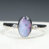 Natural Opal and Diamond Ring