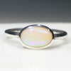 Australian Solid Opal Silver Ring - Size  5 Code - SRJA10