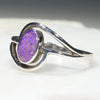 Natural Australian Boulder Opal Silver Ring - Size 5 Code - SRJ0B1