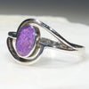 Bright Purple Silver Opal Ring
