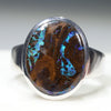 Natural Australian Matrix Opal Silver Ring