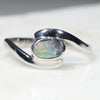 Natural Australian Boulder Opal Silver Ring