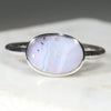 Natural Boulder Opal Silver Ring