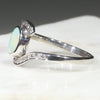 Australian Solid Boulder Opal and Diamond Silver Ring - Size 8 Code - SRDA21