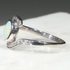 Australian Solid Boulder Opal and Diamond Silver Ring - Size 8 Code - SRDA21