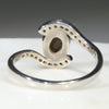 Australian Solid Boulder Opal and Diamond Silver Ring - Size 8 Code - SRDA21