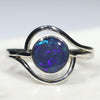 Solid Queensland Boulder Opal Silver Ring