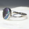 Natural Australian Boulder Opal Silver Ring - Size 10.5 Code - R50